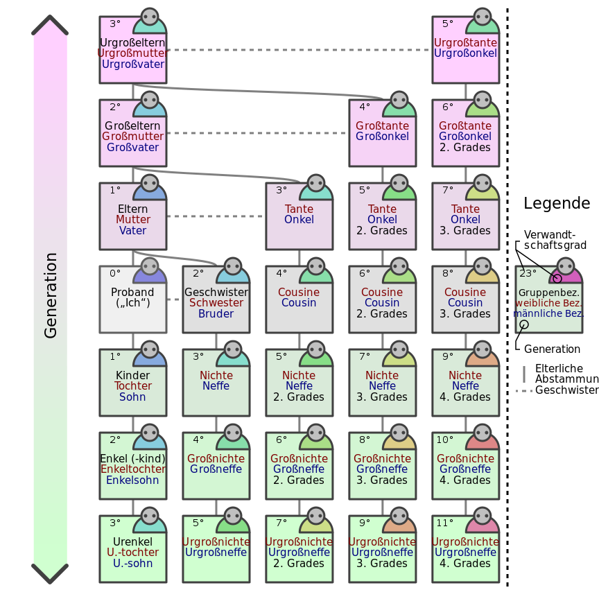 European Kinship Chart -